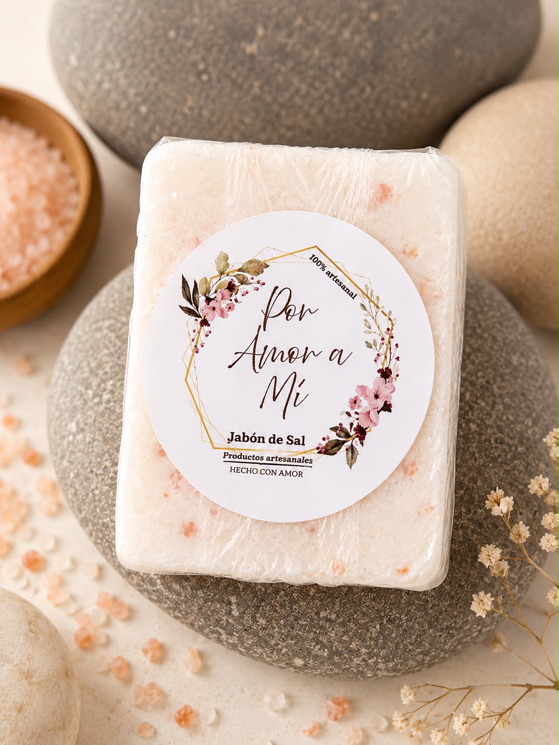 Jabón artesanal de sal Por Amor a Mí